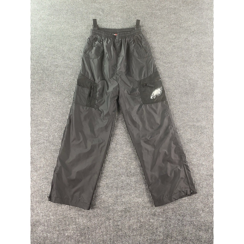Philadelphia Eagles Track Pants Boys Youth Extra Large Black Lined Windbreaker